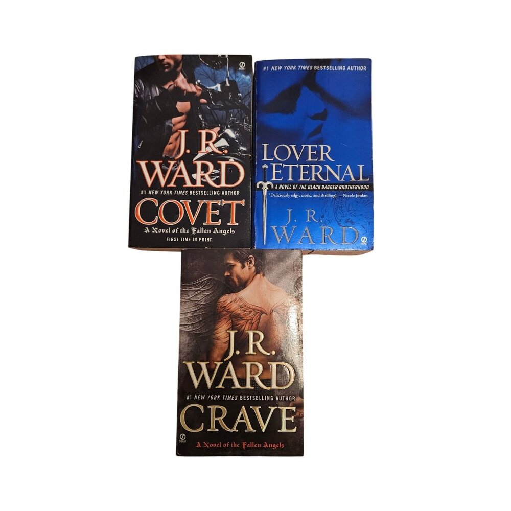 J.R. Ward Novel Set: Covet Crave Lover Eternal Paperback Books
